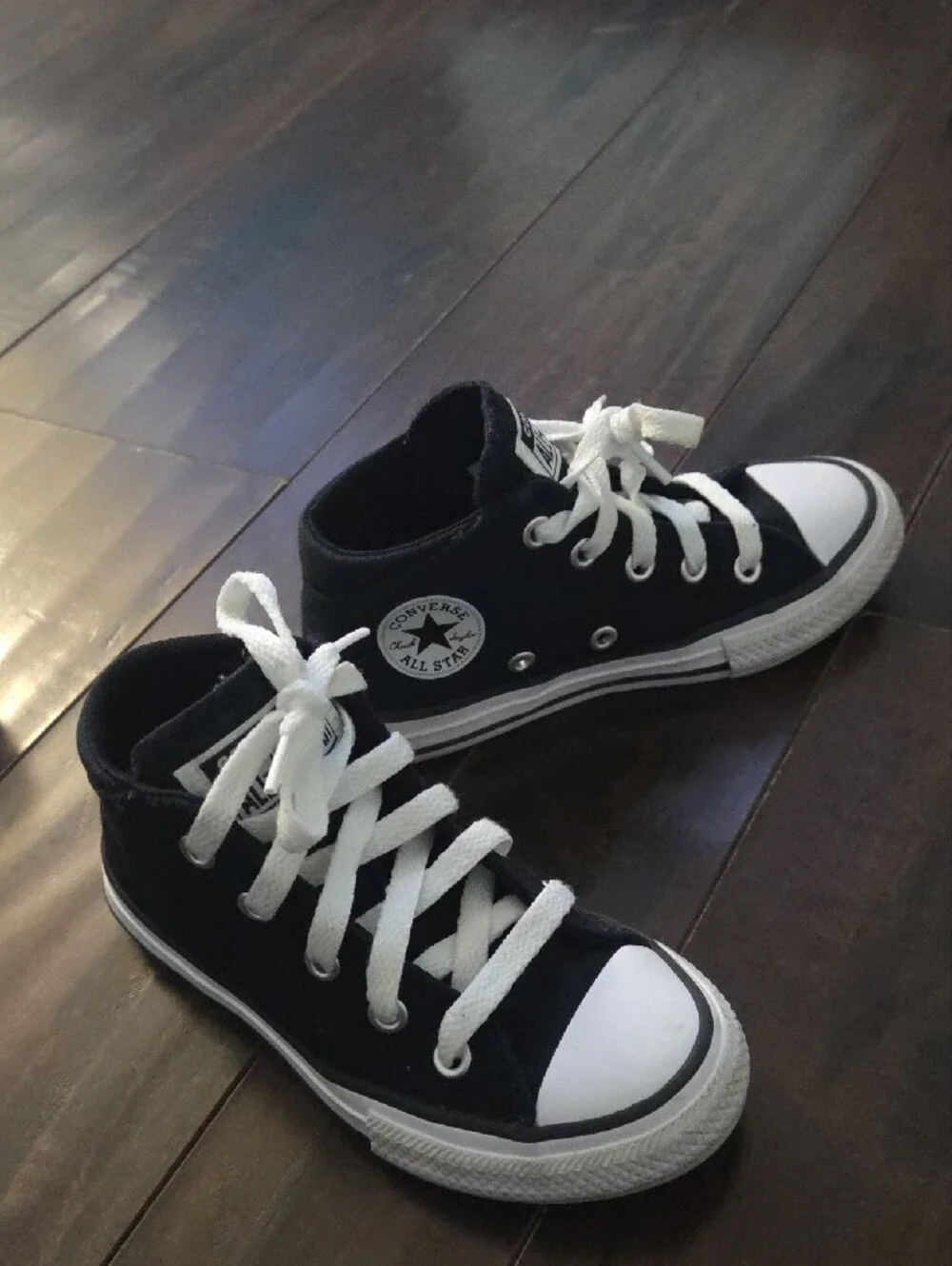 Converse Kids Black and White Low-Top Sneakers